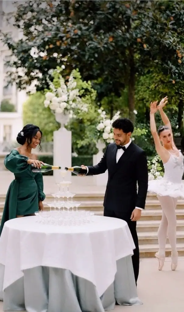 Romantic wedding portrait